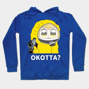 Popuko Okotta? in Hazmat Suit Edits memes with gun Hoodie